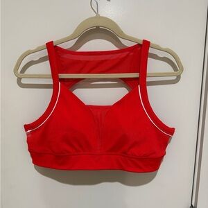 Zella Red Racerback Sports Bra with Cutout